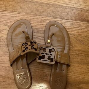 Tory Burch Brown Slide Sandals